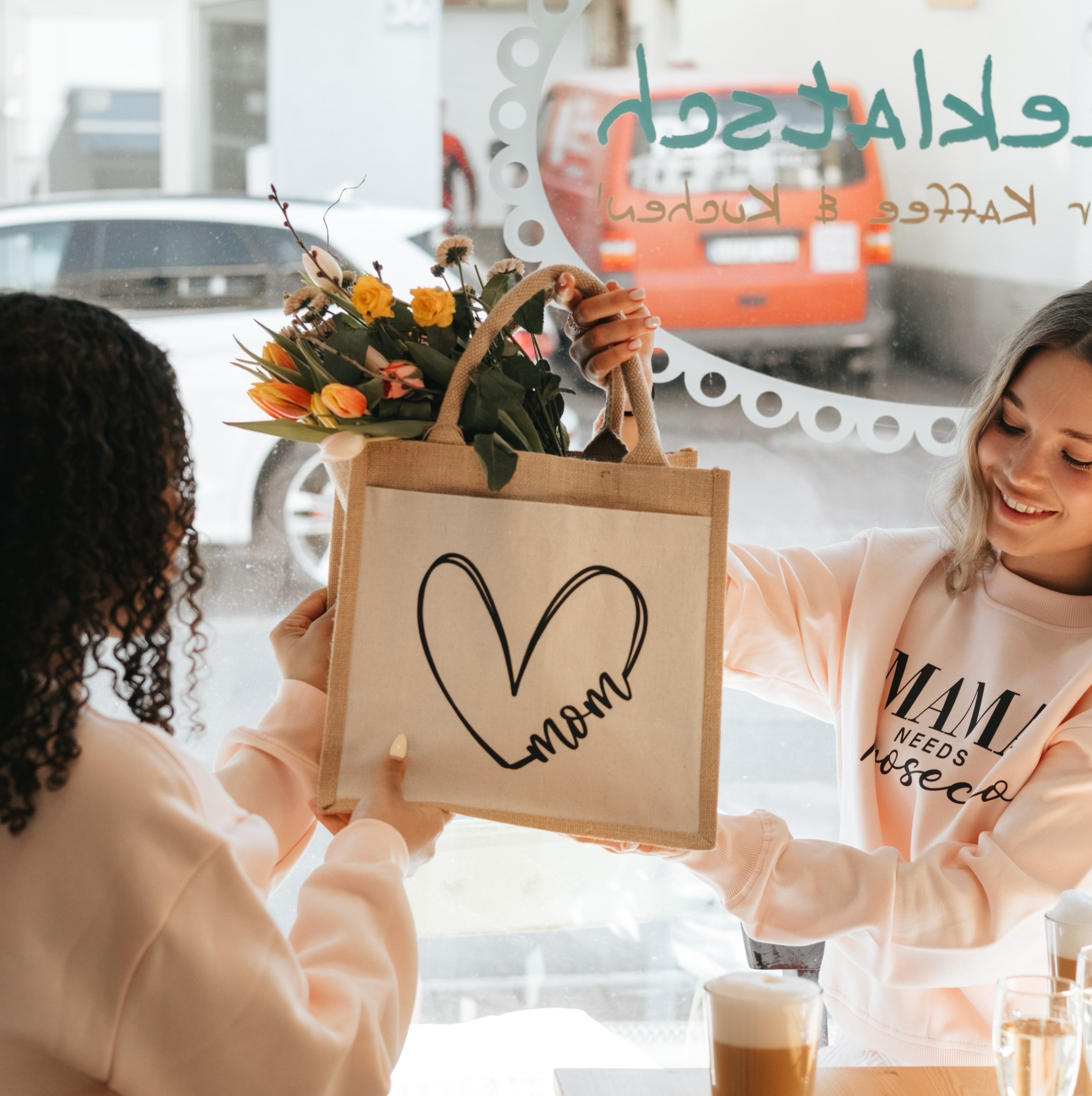 Jute Tasche "Mum mit Herz"